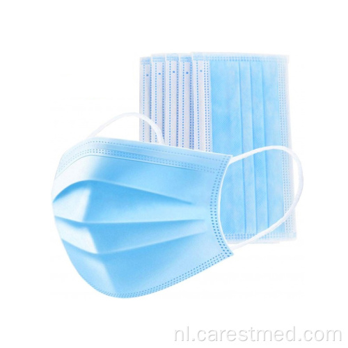Blauw wegwerp 3-laags niet-geweven gezichtsmasker